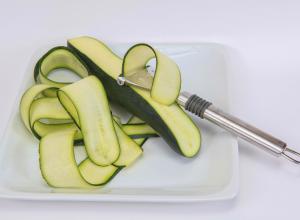 Zucchini slices on plate
