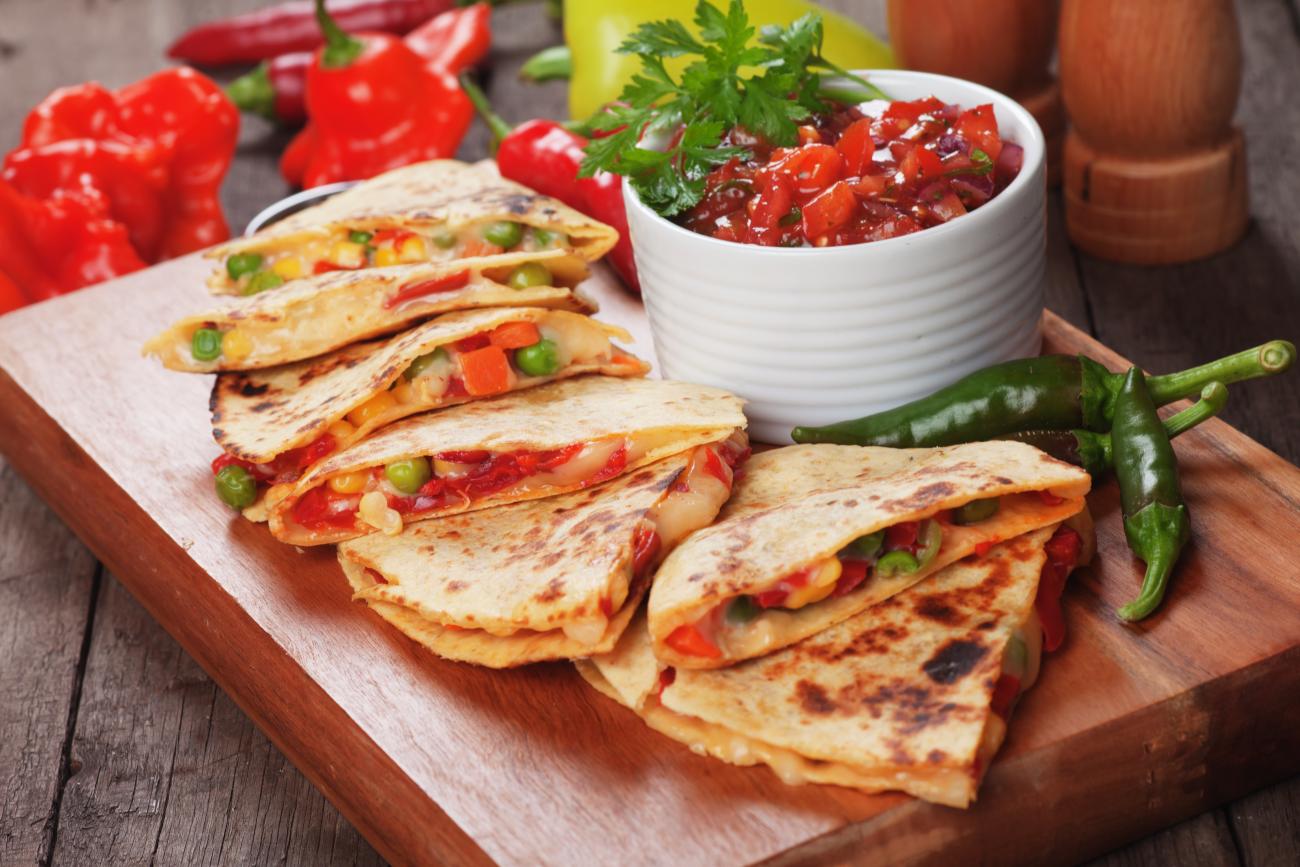 Vegetable quesadilla