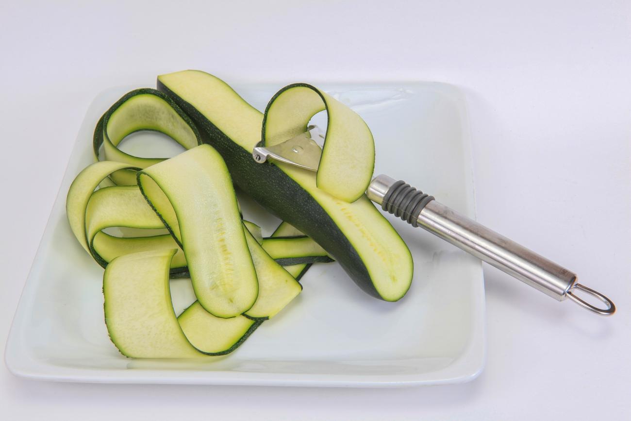 Zucchini slices on plate